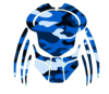 Cybergoth Cut Blue Camouflage Image